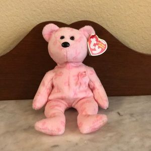 TY-Beanie Babies-Breast Cancer “Support” Bear-9”